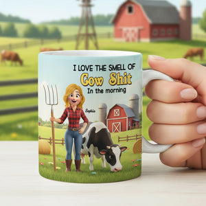 Cow Farmer Coffee Mug - Personalized Gifts For Farmer Coffee Mug 04NATI251125-Homacus