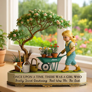 Cute Gardening Girl Plaque - Personalized Gifts For Gardening Lovers 02qhti090725-Homacus