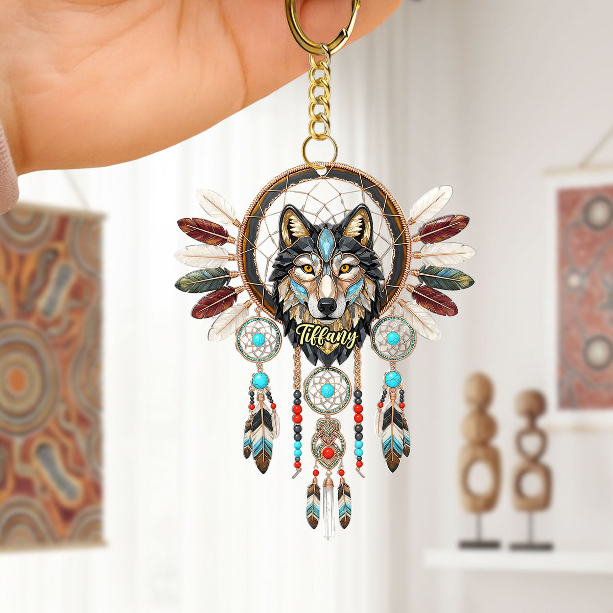 Native American Keychain - Personalized Gifts For Natives 03nati010725-Homacus