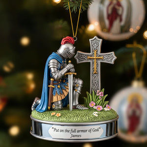 Kneeing Knight Ornament - Personalized Gifts For Christian 01huti220825-Homacus