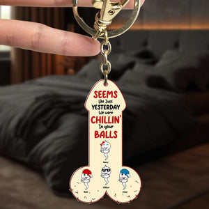 Funny Sperm Dad Keychain - Personalized Christmas Gifts For Dad 03ohti190525-Homacus