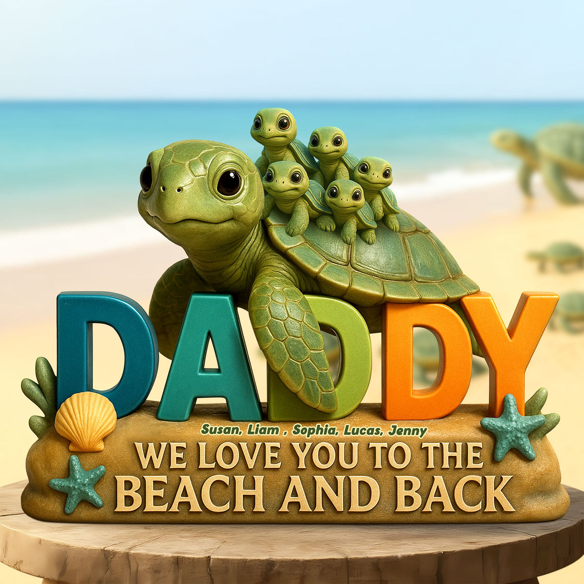 Turtle Dad Acrylic Plaque - Personalized Gifts For Dad 04TGTI030525-Homacus