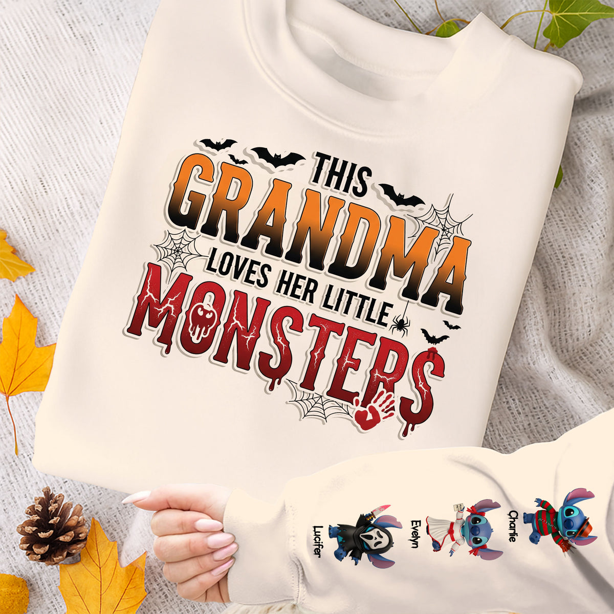 Little Spooky Monster Shirt - Personalized Gifts For Grandma 01pgti140825-Homacus