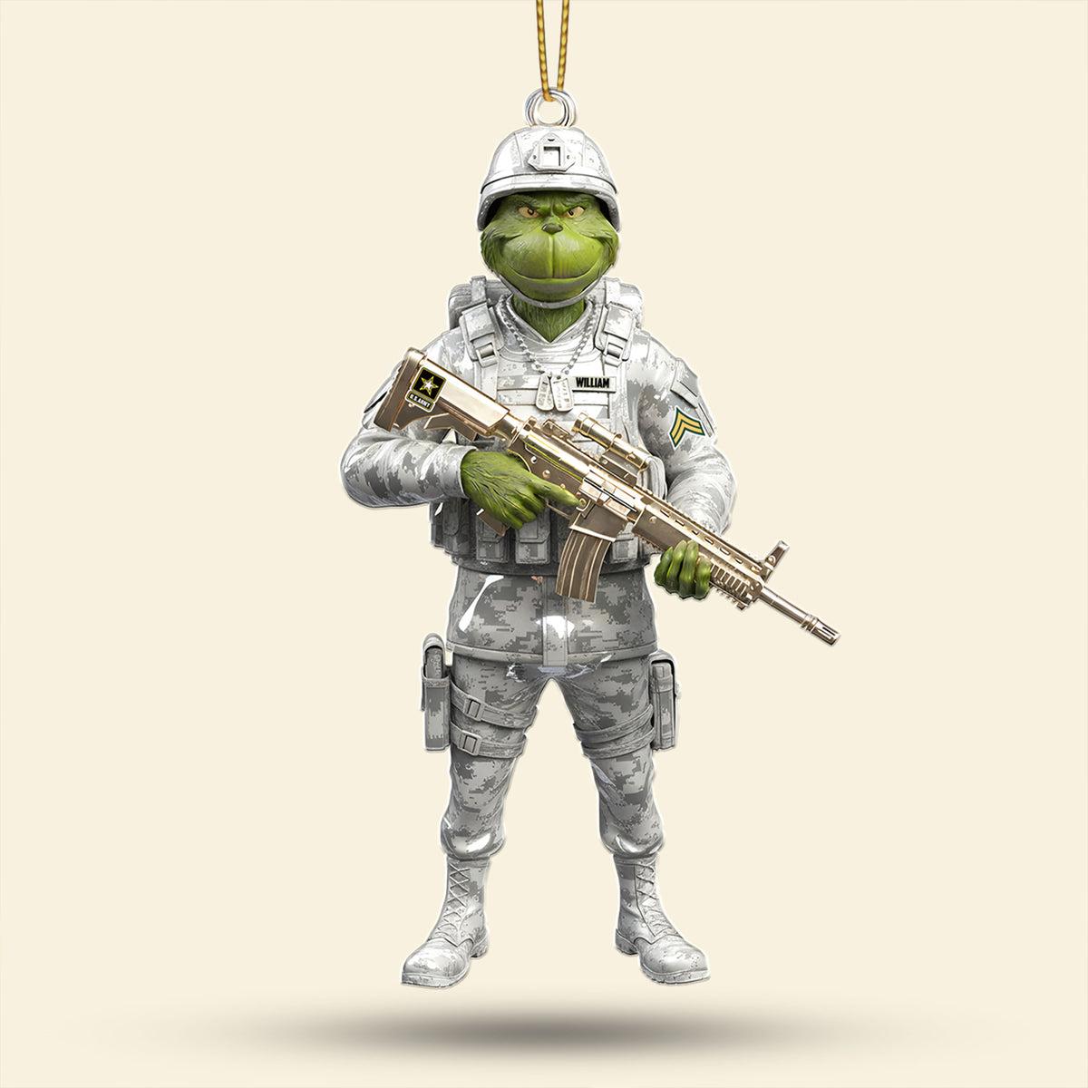 Green Veteran Ornament - Personalized Gifts For Veterans 02tgti110925-Homacus