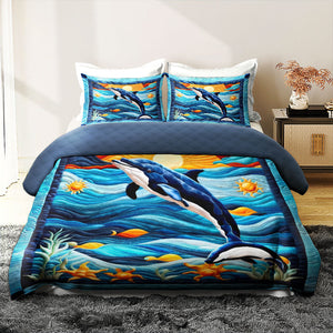 Gifts For Dolphin Lover Quilt Bed Set 042huti220125-Homacus