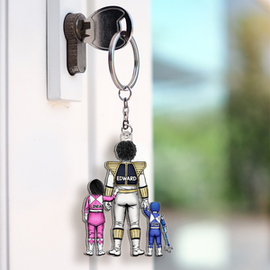 Hero Dad & Sidekick Keychain – Personalized Christmas Gifts For Dad 03QHHU070525HH-Homacus