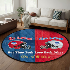He Loves She Loves Quilted Round Mat - Personalized Gifts For Couple 02huti021025-Homacus