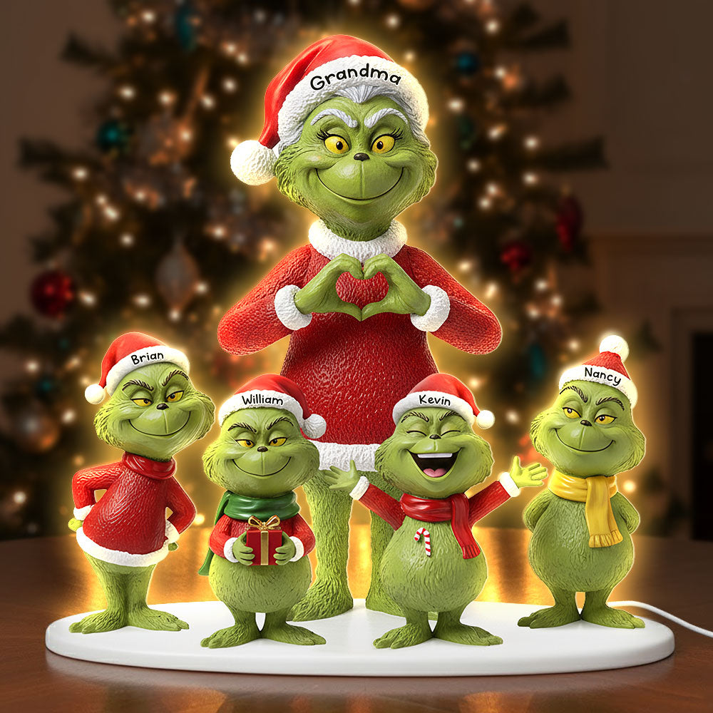 Grandma Green Monster Kids Light Box - Personalized Gifts For Grandma Christmas Acrylic Light Box 06NATI311025-Homacus