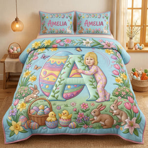 Easter Alphabet Quilt Bed Set - Custom Photo Gifts 03PATI190326-Homacus