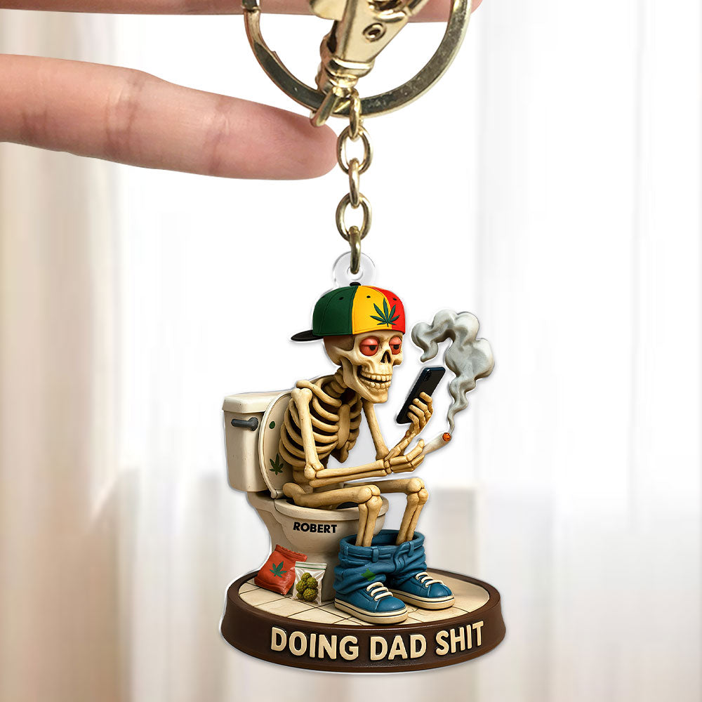 Doing Dad Sh** Keychain - Personalized Gifts For Dad 04toti190525-Homacus