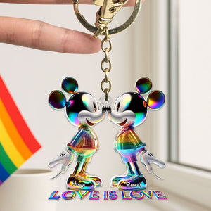 LGBT Mouse Couple Keychain - Personalized Gifts For Couple 03tgti270525-Homacus