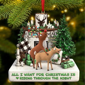 Deer Buck Couple Acrylic Ornament, Personalized Gifts For Couple 03qhti041125-Homacus