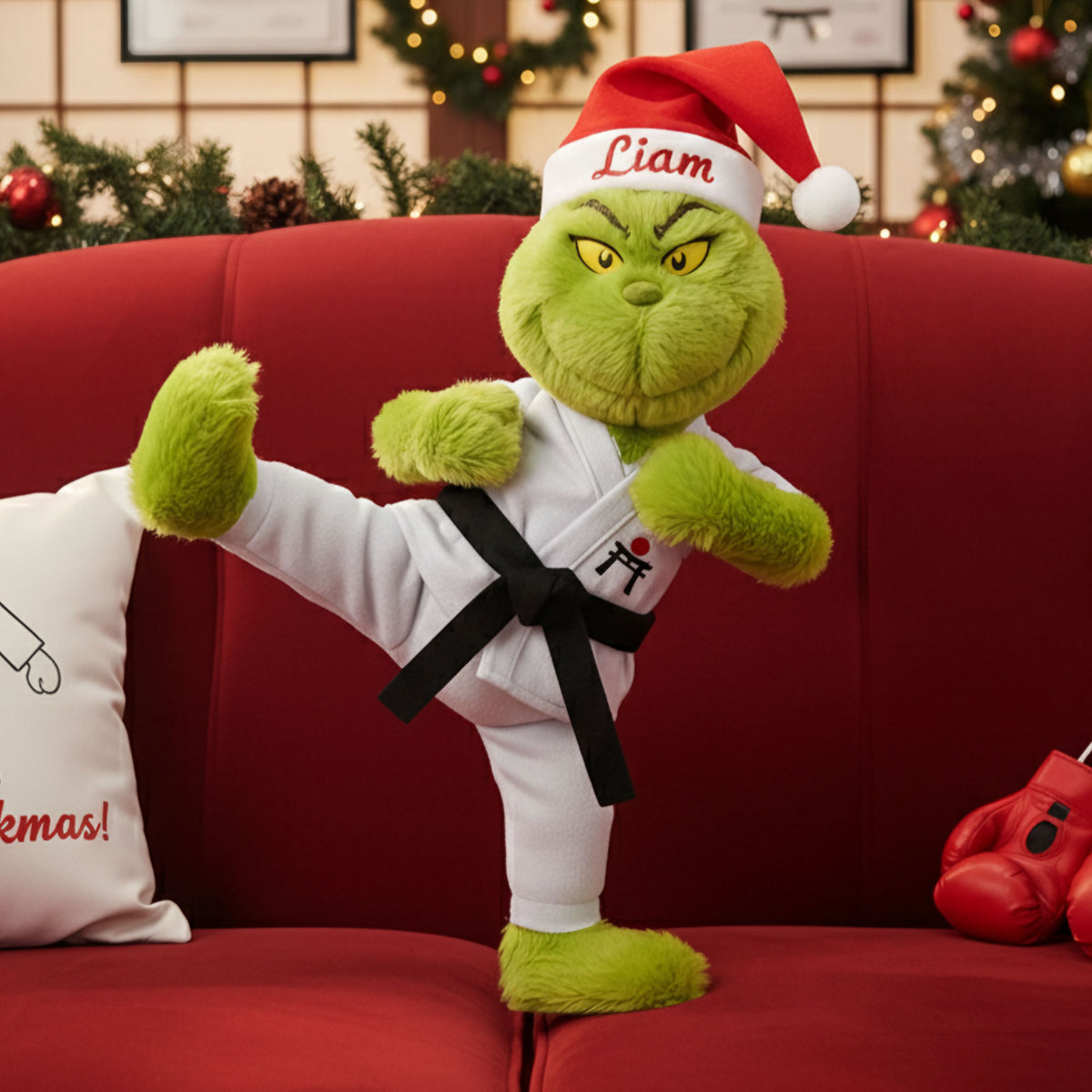 Green Monster Karate Pillow - Personalized Gifts For Karate Lover Pillow 06OHTI111125-Homacus