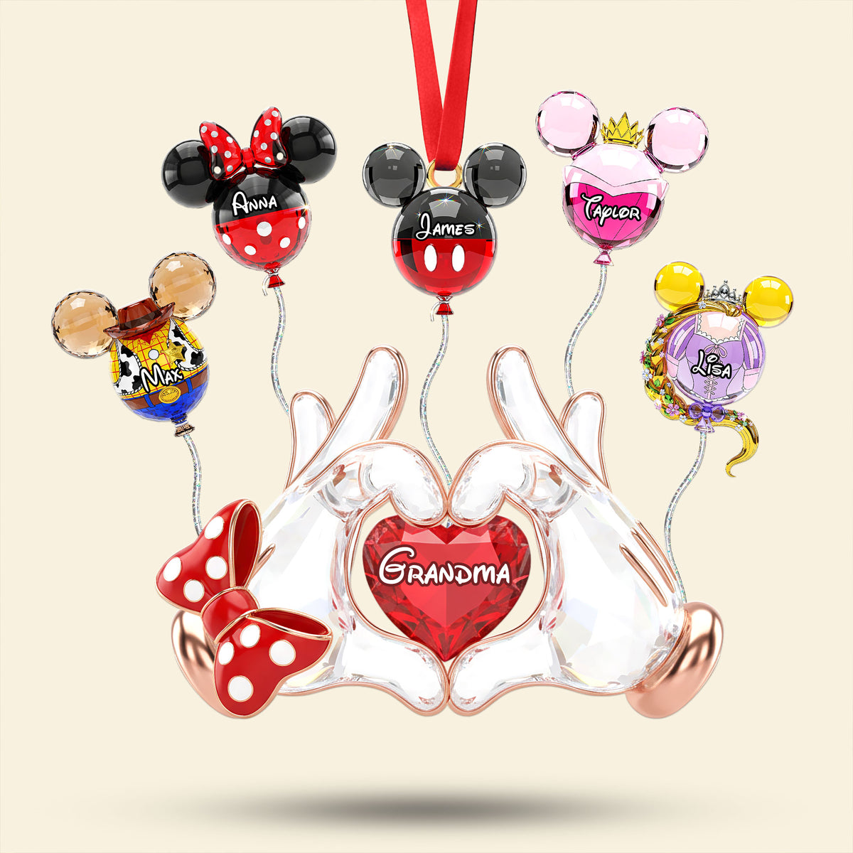 Fairytale Balloon Grandma Ornament - Personalized Gifts For Grandma 02ohti240925-Homacus