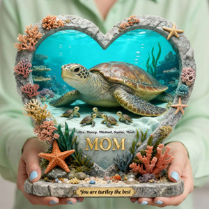 Turtle Mom Acrylic Plaque - Personalized Gifts For Mother's Day 04toti030226-Homacus