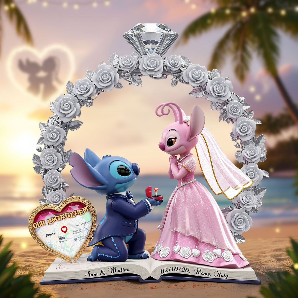 Cute Alien Couple Plaque - Personalized Gifts For Couple 01ohti110725-Homacus