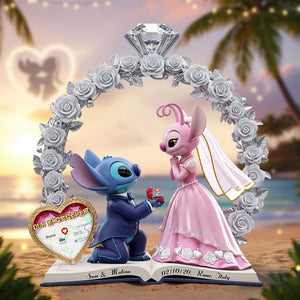 Cute Alien Couple Plaque - Personalized Gifts For Couple 01ohti110725-Homacus