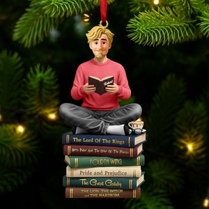 Book Lover Ornament - Personalized Gift For Book Lover Christmas Ornament 01HUTI241025-Homacus