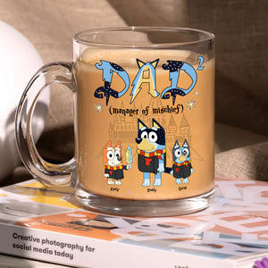 Magic Dog Dad Glass Mug - Personalized Gifts For Dad 012huti260325-Homacus
