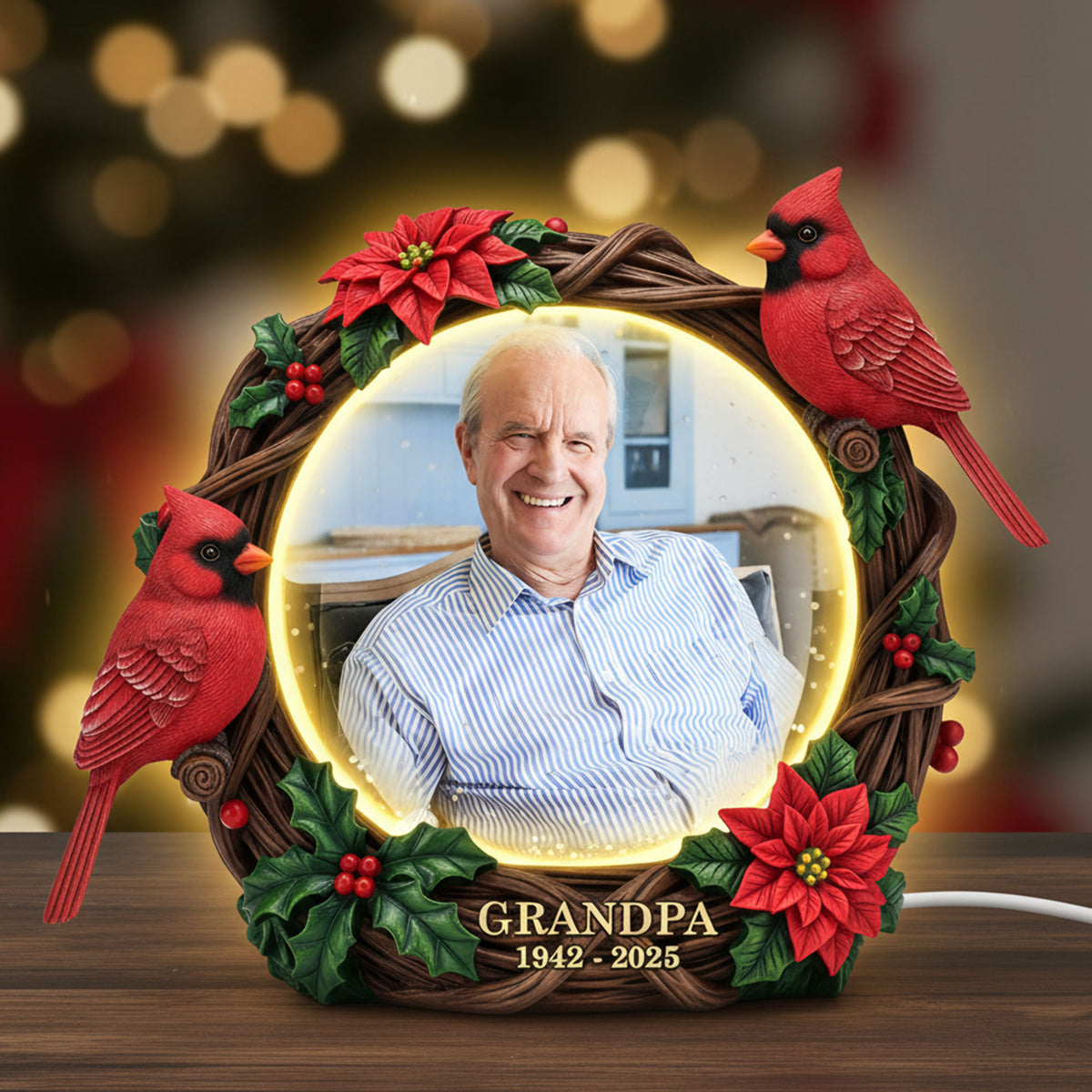Cardinal Heaven Light Box - Custom Photo Gifts For Heavens Custom Acrylic Light Box 03NATI121125-Homacus
