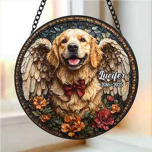 Custom Photo Gifts For Memorial Dog Stained Glass 03huti060325-Homacus