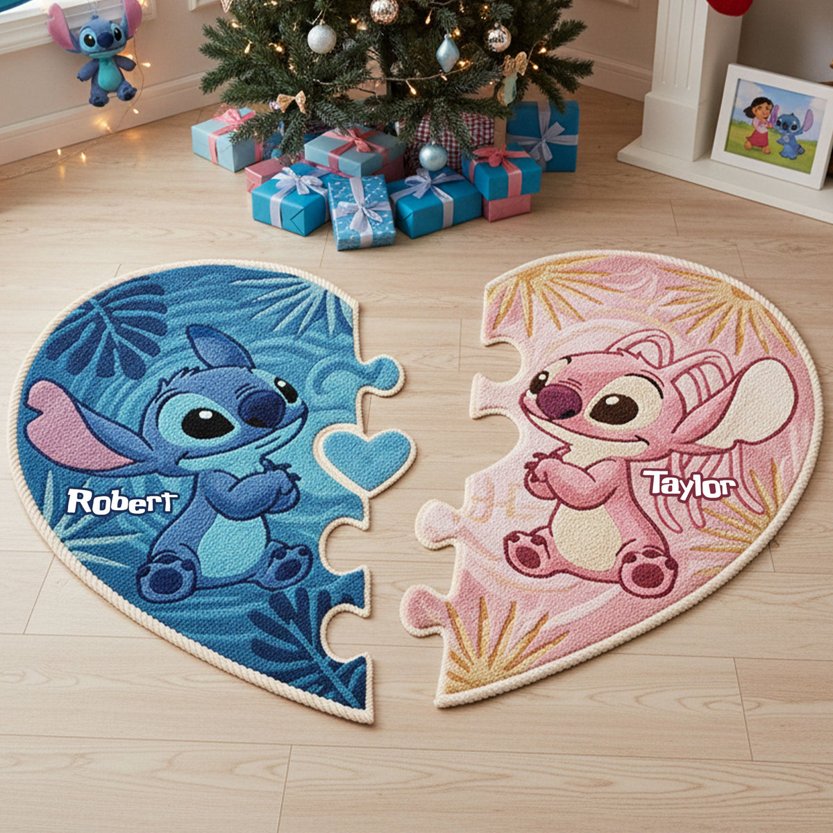 Cute Characters Personalized Christmas Gifts For Couple Doormat 05kiti041125-Homacus