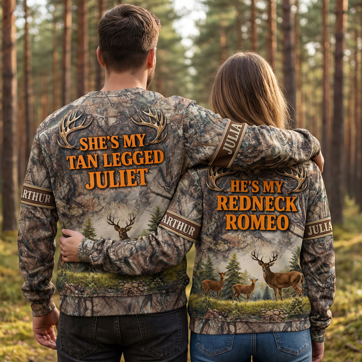 Couple Hunting 3D Shirt - Personalized Gifts For Couples 01huti270126-Homacus