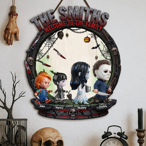 Horror Family Wood Sign - Personalized Gifts For Family 01ohti260825-Homacus