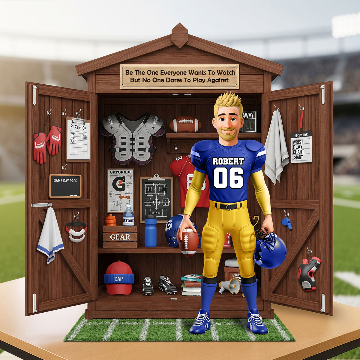 Personal Football Locker Plaque - Personalized Gifts For Football Lovers 02ohti230625-Homacus