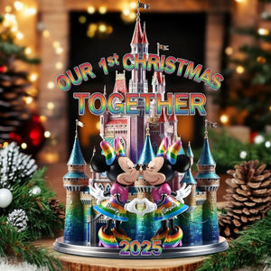 Pride First Christmas Together Acrylic Plaque, Personalized Gifts For LGBT Couple 03qhti051025-Homacus