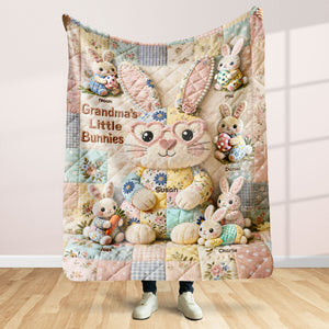 Easter Mom And Bunnies Blanket - Personalized Gifts For Mom Blanket 03NATI250226-Homacus