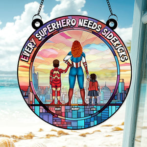 Personalized Gifts For Mom Suncatcher, Best Mom & Her Sidekick 04qhti120225pa-Homacus