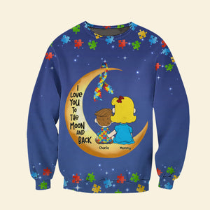Personalized Gift For Autism Mom Shirt, Love You To The Moon And Back 02qhti0703hg-Homacus