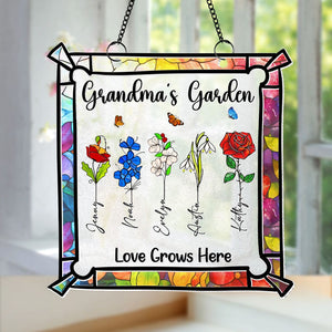 Personalized Gifts For Mom Suncatcher, Custom Birth Month Flowers 03qhti140225-Homacus