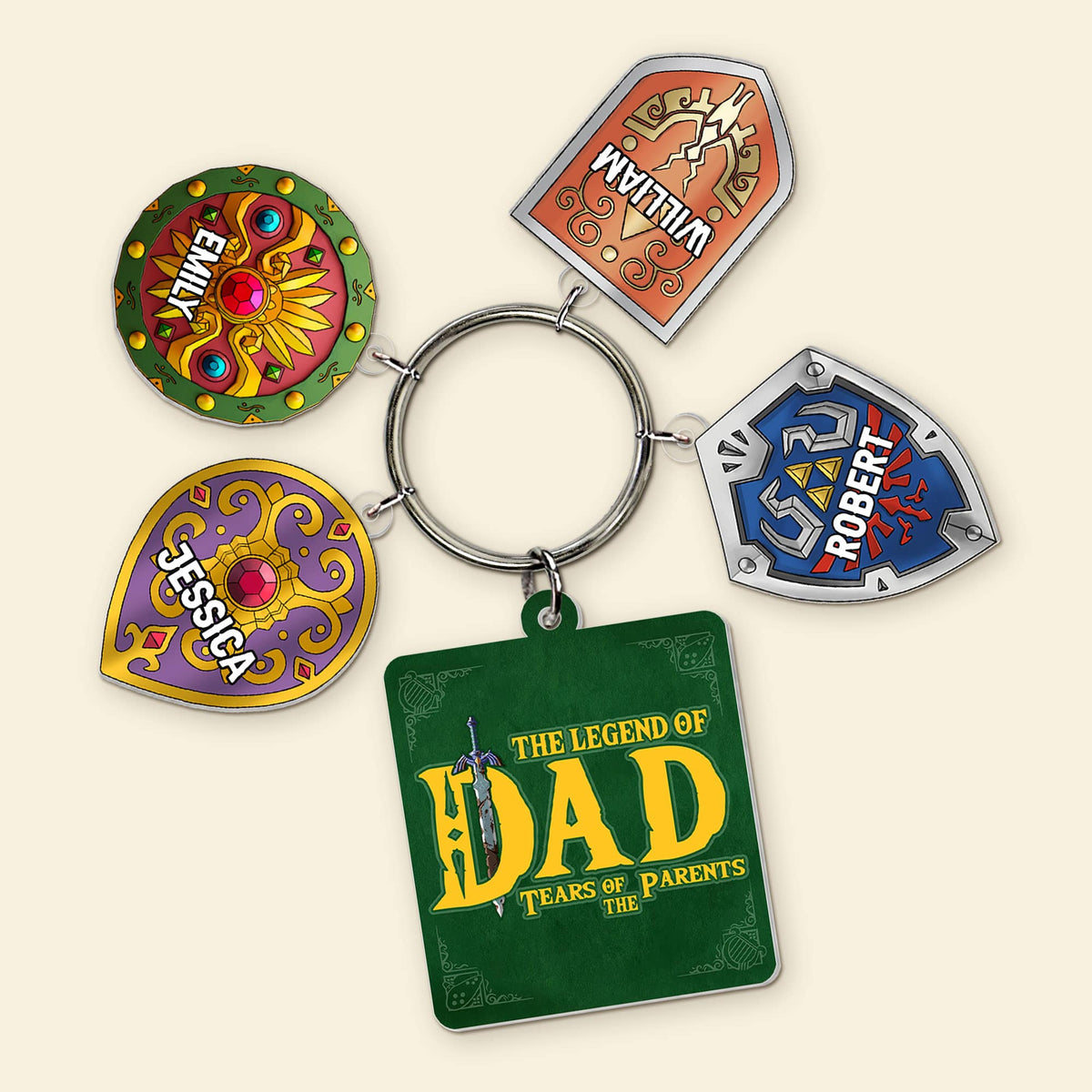 Personalized Gifts For Dad Keychain With Charms 06huti160524-Homacus