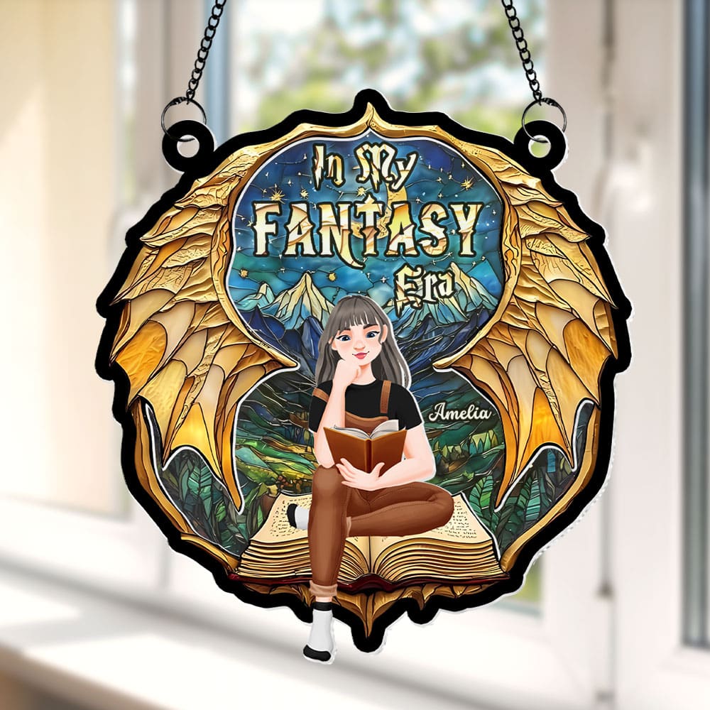 Personalized Gifts For Book Lover Suncatcher Ornament Fantasy Book 011xqti060125pa-Homacus