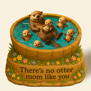 Otter Mom Plaque - Personalized Gifts For Mom 01toti180425-Homacus