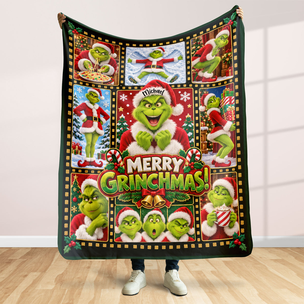 Festive Season Blanket - Personalized Gifts For Christmas Blanket 01PATI151026-Homacus