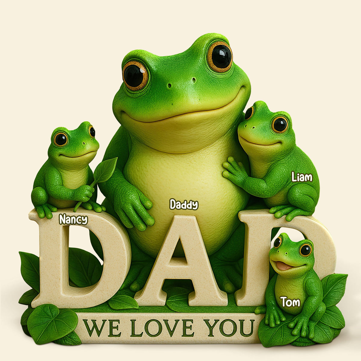 Frog Dad Plaque - Personalized Gifts For Dad 02huti100525-Homacus
