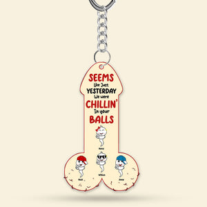 Funny Sperm Dad Keychain - Personalized Christmas Gifts For Dad 03ohti190525-Homacus