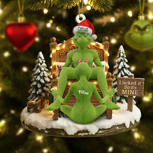 Naughty Green Couple Ornament - Personalized Gifts For Couple 03tgti120925-Homacus