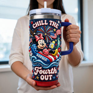 USA Summer Celebration 40oz Tumbler With Handle - Personalized Gifts 04pati190626
