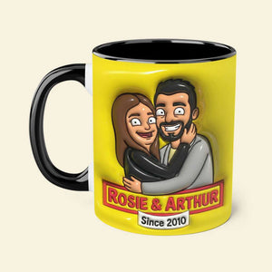 Couple Cartoon Coffee Accent Mug - Custom Photo Gifts For Couple 02huti210126-Homacus