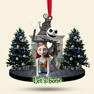 Mischievous Spooky Couple Christmas Ornament, Personalized Gifts For Couple 03qhti190925-Homacus