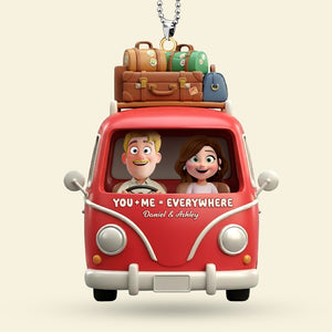 Couple Trip Car Ornament - Personalized Gifts For Couple 04toti081225-Homacus