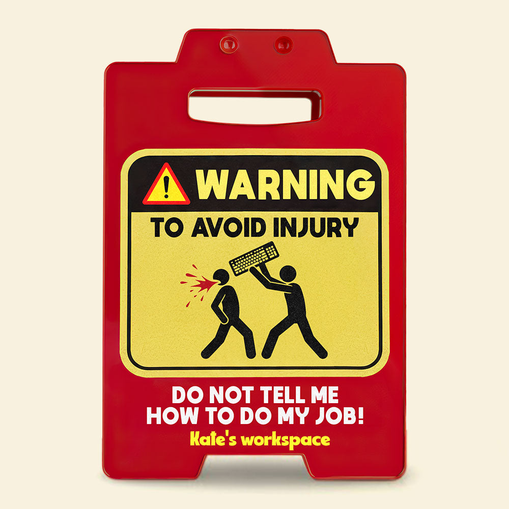 Warning Sign Coworkers Acrylic Plaque - Personalized Gifts For Coworkers Plaque 05HUTI171125-Homacus