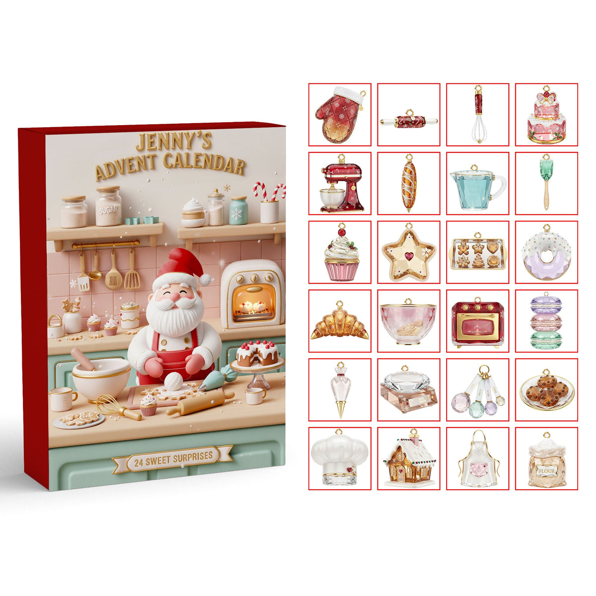 Christmas Baking Advent Calendar - Personalized Custom Acrylic Blind Box 03pgti141025-Homacus