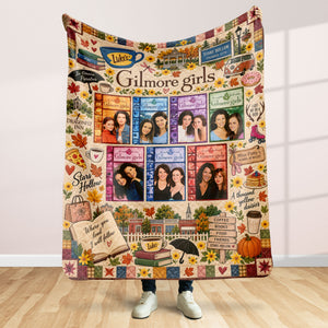 Cozy Autumn Small-Town Blanket - Personalized Gifts For TV Show Lovers 02NATI091026-Homacus