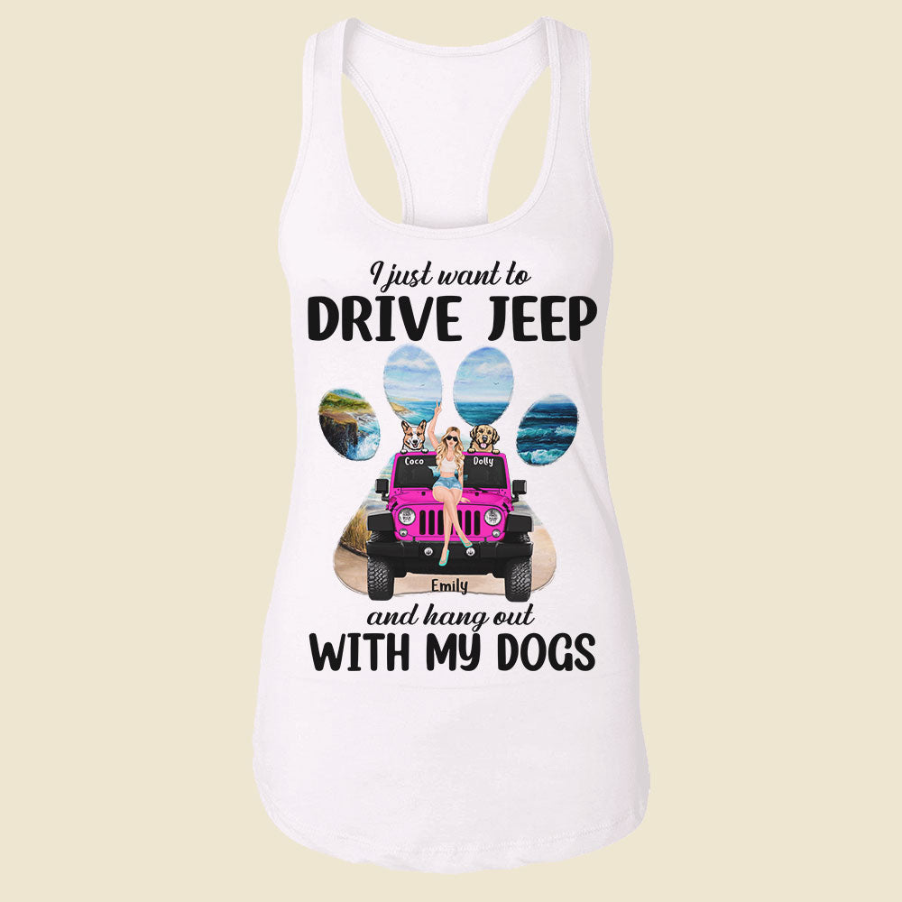 Personalized Gifts For Dog Lovers Shirt Drive Car And Hang Out With Dogs-Homacus