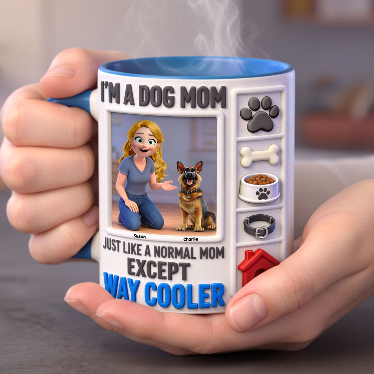 Dog Lover Coffee Accent Mug - Personalized Gifts For Dog Mom Coffee Mug 02KITI040226-Homacus